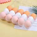 Colorful squeeze egg stress relief toys in a 15-piece clear carton set - Venting Egg Style / White