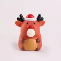 Simpatico giocattolo antistress a forma di renna di Natale rossa con bolla - Stile Sputa Bolle / Renna natalizia