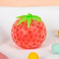 Creative tomato shaped squeeze stress relief toy with large internal red gel beads variant - Tomato (Bead Filling)