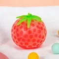 Creative tomato shaped squeeze stress relief toy with large internal red gel beads variant - Tomato (Bead Filling)