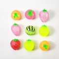 Colorful simulated fruit squeeze toys featuring strawberry, pineapple, and tomato - OPP Bag / Transparent Purple Grape Beads