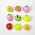 Colorful simulated fruit squeeze toys featuring strawberry, pineapple, and tomato - OPP Bag / Transparent Orange Tangerine Beads