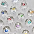Detail van transparante siliconen squishy speeltjes met leuke cartoon gezichtsuitdrukkingen - Emoji Squishy (001) / 1 Stuk / Veelkleurig Transparant