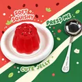 Close-up of a realistic red watermelon pudding squishy stress relief toy on a white plate - Watermelon Pudding / Squishy Toy
