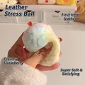 Handmade multicolor stress relief squeeze toy with unique crispy outer texture - Simulated Desserts / Cream Puff Style