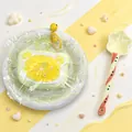 Niedliches Katzen-Limonaden-Gelee-Quetschspielzeug aus lebensmittelechtem Silikon - Gelee Katzenkopf / Gelb
