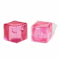Pink ice cube shaped maltose squishy stress relief toy for decompression NO.FC-365 - Large Ice Cube Shape / 5cm (OPP Bag) / Pink