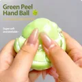 Green grape themed crispy handmade wax ball squishy decompression toy for stress relief - Lime Green / Transparent Box Packaging