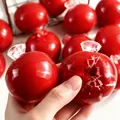 Red apple shaped crispy squeeze ball stress relief toy for effective office use. - Chinese Red Crunchy Ball