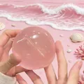 Διαφανής ροζ μπάλα squishy μαλτόζης για ανακούφιση από το στρες και χαλάρωση - Στρογγυλό (Σακούλα PVC) / 6cm / Ροζ