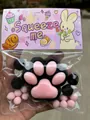 Handgehaltener 7cm weicher Katzenpfoten-Squishy zum Stressabbau in Schwarz und Pink - Schwarze Und Rosa Katzenpfoten-leuchttafel