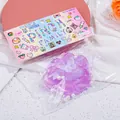Lila transparenter Katzenpfoten-Squishy-Spielzeug mit Schmetterling und Glitzer Dekoration - Lila Katzenpfote / Lila Kristall Katzenpfote