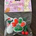 Grand jouet squishy patte de chat de 7cm thème Noël avec coussinets rouges et verts - L / Multicolore Noël