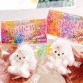 Two cute lop-eared bunny squishy toys in retail packaging for stress relief and decompression - White with Bow / Lop-eared Rabbit