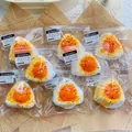 Giocattolo squishy palla di riso al tuorlo per lo stress e regalo creativo per studenti - Palla di Riso al Tuorlo d'Uovo / Bianco avorio