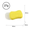 Simulation soap squishy toy with measurements 95x60x35mm and 27g weight - Bag Packaging / Yellow