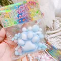 Niedliches blaues Katzenpfoten-Squishy-Spielzeug zum Stressabbau in Geschenkverpackung - Plüsch Katzenpfote Blau
