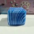 Blau-weiß gewirbeltes Wasserwürfel-Stressabbau-Softgel-Spielzeug, quetschbarer Eiswürfel - Marmorwirbel-Stil / Beutelverpackung / Blau Marmormuster (OPP-Beutel)