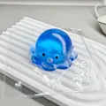 Süßer blauer transparenter Oktopus-Squishy zur Stressbewältigung und zur Entspannung - Blau