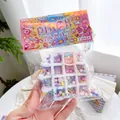 Colorful waffle-shaped squishy stress relief toy with decorative sprinkles in packaging - Waffle Purple White