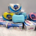 Realistic soap-shaped slow rebound squishy toy for stress relief in vibrant colors - Bag Packaging / Blue