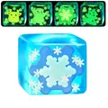 Christmas glow-in-the-dark squishy ice cube stress relief toy with snowflake design - Snowflake / OPP Bag