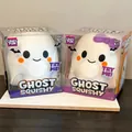 Crazy Fun white ghost squishy stress relief toy with purple bow in box - Ghost Boy Style / 1 Piece