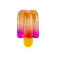 Juguete antiestrés con forma de polo de colores para relajación y juego sensorial - Envase tipo bolsa / Squishy De Helado Naranja