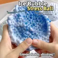 Jouet anti-stress bleu texturé avec une grande plasticité et surface extensible - Perles Popping Bleues