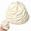 Detailed view of white whipped cream squishy toy showing soft slow rebound texture - Vanilla Cream (Bagged) / Cream White