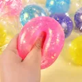 Aurora pink glitter maltose squishy ball, decompression squeeze toy with slow rebound - 5.5cm Pack / Aurora Pink