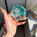 Macro view of a high transparent turquoise maltose squishy ball for stress relief - Maltose Ball / 6cm / Ocean Transparent Blue