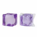 Purple translucent ice cube maltose squishy toy, slow rebound stress relief SKU - Large Ice Cube Shape / 5cm (OPP Bag) / Purple