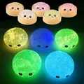 Giocattoli antistress a forma di panino al vapore colorati e luminosi per gioco sensoriale - Panino Grande Luminoso (SZ0013) / Con Vassoio