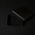 Elegant black textured jewelry gift box with diamond quilted pattern for necklace packaging - Box Only