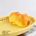 Cute capybara-shaped slow rebound squishy toy for stress relief in yellow color - Slow Rebound Stress Relief Style / Lying Capybara