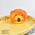 Cute capybara shaped slow rebound squishy bread toy made of soft PU foam material - Slow Rebound Stress Relief Style / Small Bear Capybara Head