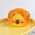 Χαριτωμένο παιχνίδι squishy σε σχήμα ψωμιού καπιμπάρα, κίτρινο, περίπου 10x12 εκ. - Στυλ Ανακούφισης Στρες Αργής Επαναφοράς / Μεγάλο Κεφάλι Αρκούδας Καπιμπάρα