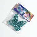 Large glitter butterfly squeeze toy in colorful retail packaging for stress relief and fun - Blue Butterfly