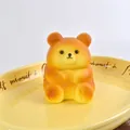 Χαριτωμένο κίτρινο παιχνίδι squishy αρκουδάκι PU για άγχος και διακόσμηση σπιτιού - Στυλ Ανακούφισης Στρες Αργής Επαναφοράς / Μικρή Καθιστή Αρκούδα