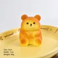 Cute yellow bear-shaped PU squishy bread toy for stress relief and home decoration - Large / Butter Sitting Bear