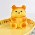 Cute yellow bear shaped slow rebound PU foam squishy toy with soft texture, 12cm - Large / Large Butter Sitting Bear