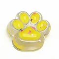 Stress relief yellow cat paw squishy toy for emotional soothing and sensory play fun - Transparent Yellow