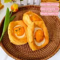 PU foam pastry fried egg squishy toy, 11x8.5x4cm slow rising decompression stress reliever - Large / Pastry Fried Egg (SZ00069)