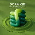 Juguete Fidget Tangle con cambio de color térmico y degradado de verde vibrante - Embalaje OPP / Termosensible Matcha Verde