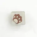 Transparent ice cube squishy toy with cute brown cat paw design for stress relief - Brown Cat Paw
