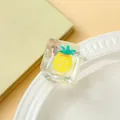 Lindo juguete antiestrés con forma de cubito de hielo de piña para juego sensorial - Estilo Fruta / Piña