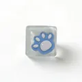 Translucent ice cube squishy toy featuring a cute blue cat paw design for stress relief - Blue Cat Paw