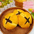 Simulation cross bread PU foam squishy toy for slow rebound and stress relief - Large / Cross Bun (SZ00069)
