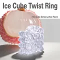 Jouet anti-stress uniloop transparent avec texture glacée pour une relaxation totale. - Cristal Transparent Litchi Soda